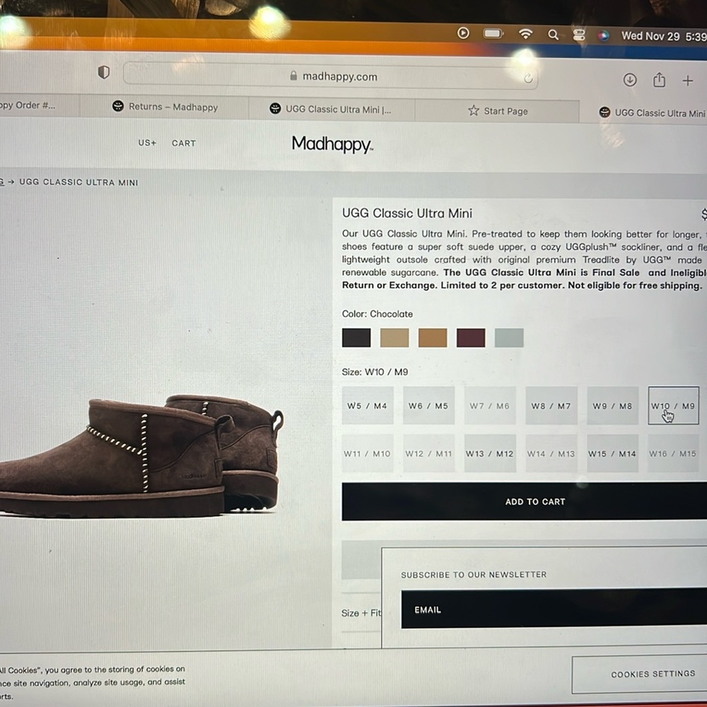 Ugg Classic Ultra Mini (sold by Madhappy)